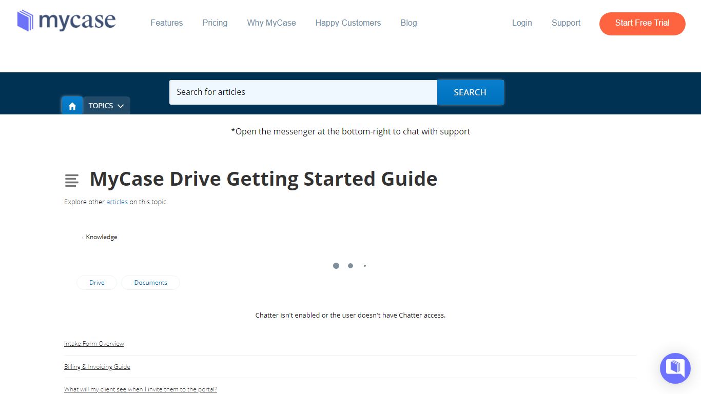 MyCase Drive Getting Started Guide - force.com